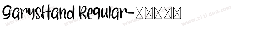 GarysHand Regular字体转换